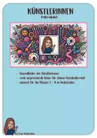 Vorschau - Mal- und Bastelvorlagen - Materialpaket Künstlerinnen dieser Welt - Deckblatt