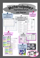 Vorschau - Arbeitsblätter - Materialpaket Kapitalwachstum, Sparpläne und Ratensparen / Zinsen - Deckblatt