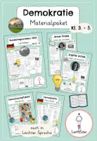 Vorschau - Stationenlernen - Demokratie und Freiheit, Bundestagswahl 2025 | Materialpaket Kl. 3 - 5 #demokratiestärken - Deckblatt