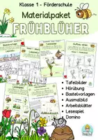 Vorschau - Stundenentwürfe - Paket Frühblüher Klasse 1, DaZ, Förderschule, Sachunterricht, Sachkunde - Deckblatt