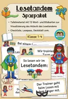 Vorschau - Arbeitsblätter - Lesetandem - Sparpaket (Klasse 1-4) #50mal50byextraklasse - Deckblatt