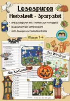 Vorschau - Stundenentwürfe - Lesespuren zur Herbstzeit - Sparpaket (Klasse 1-4) #schulstartbyextraklasse - Deckblatt