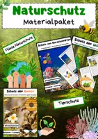 Vorschau - Arbeitsblätter - Naturschutz Materialpaket – Korallenriffe, Bienen, Wälder, Feuchtgebiete & Flüsse schützen - Deckblatt