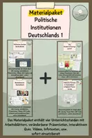 Vorschau - Stundenentwürfe - Politische Institutionen Deutschlands: Parteien, Bundeskanzler und Bundesverfassungsgericht | Materialpaket - Deckblatt