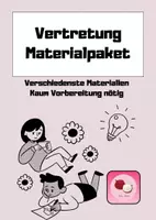 Vorschau - Arbeitsblätter - Materialpaket Vertretung / Vertretungsstunden - Deckblatt