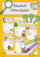 Vorschau - Mal- und Bastelvorlagen - Vorschule Rätsel Heft 1. Klasse Materialpaket - Deckblatt