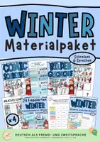 Vorschau - Arbeitsblätter - Winter: Schreiben und Sprechen DaF/DaZ - Deckblatt