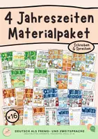 Vorschau - Mal- und Bastelvorlagen - die vier Jahreszeiten - Schreiben und Sprechen - Deckblatt