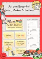 Vorschau - Arbeitsblätter - Lesen-Merken-Schreiben Bauernhof Materialpaket - Deckblatt