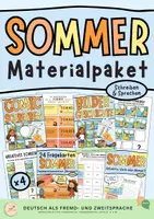 Vorschau - Stationenlernen - Sommer: Schreiben und Sprechen DaF/DaZ - Deckblatt