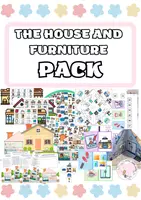 Vista previa - Hojas de trabajo - PACK: THE HOUSE, ROOMS & FURNITURE - Portada
