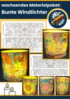 Vorschau - Mal- und Bastelvorlagen - 🕯️wachsendes Materialpaket: Windlichter / Tischlichter - Deckblatt
