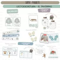 Vista previa - Refuerzo / NEE / Materiales de apoyo - PACK LECTOESCRITURA - EL INVIERNO - Portada
