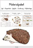 Vorschau - Arbeitsblätter - Materialpaket: der Igel - Deckblatt
