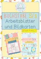 Vorschau - Arbeitsblätter - Buchstabenpaket S - Arbeitsblätter und Bildkarten - Deckblatt