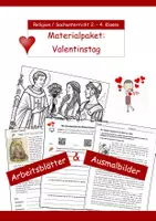Vorschau - Arbeitsblätter - Materialpaket: Heiliger Valentin / Valentinstag - Deckblatt