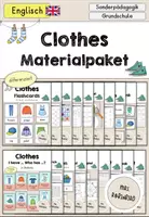 Vorschau - Arbeitsblätter - Clothes (Kleidung, Kleidungsstücke) Materialpaket differenziert - Englisch - Deckblatt