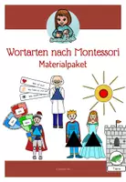 Vorschau - Fördermaterial/Inklusion - Materialpaket: Legematerial zu den Wortarten nach Montessori - Deckblatt