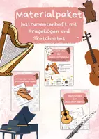 Vorschau - Arbeitsblätter - Materialpaket - Instrumentenheft mit Fragebögen und Sketchnotes - Deckblatt