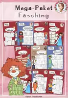 Vorschau - Mal- und Bastelvorlagen - Fasching Karneval Klasse 1 bis 3 MEGA-Paket - Deckblatt