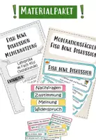 Vorschau - Stundenentwürfe - Materialpaket Lehrprobe Fish Bowl Diskussion Medien, Moderationsfächer, Satzstarter - Deckblatt