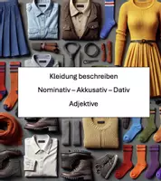 Vorschau - Arbeitsblätter - Materialpaket Kleidung beschreiben - Deckblatt