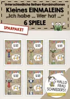 Vorschau - Stationenlernen - Kleines 1x1 – „Ich habe ... Wer hat ...“, 6 Spiel-Sets - Deckblatt