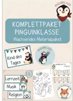 Vorschau - Arbeitsblätter - Wachsendes Komplettpaket Pinguinklasse - Deckblatt