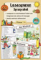 Vorschau - Stundenentwürfe - Lesespuren: Jahreszeiten, Feste und Ereignisse - wachsendes Sparpaket (Klasse 1-4) #schulstartbyextraklasse - Deckblatt