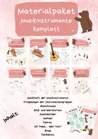Vorschau - Mal- und Bastelvorlagen - Materialpaket - Musikinstrumente komplett - Deckblatt