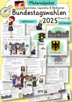 Vorschau - Mal- und Bastelvorlagen - Materialpaket Bundestagswahl 2025 Kl. 5/6 #demokratiestärken - Deckblatt