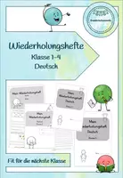 Vorschau - Arbeitsblätter - Materialpaket: Wiederholungshefte/Übungshefte Klasse 1-4 Deutsch - Deckblatt