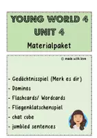 Vorschau - Arbeitsblätter - Materialpaket Young World 4, Unit 4 - Deckblatt