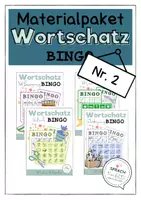 Vorschau - Spiele - Materialpaket Wortschatz Bingo Teil 2 - Deckblatt