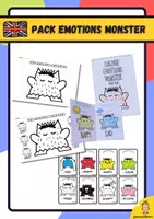 Vista previa - Hojas de trabajo - Pack Emotions Monster - Portada
