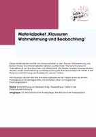Vorschau - Klassenarbeiten - Materialpaket Klassenarbeiten Wahrnehmung und Beobachtung - Deckblatt