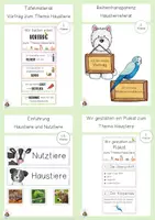 Vorschau - Arbeitsblätter - Materialpaket Haustiere - Deckblatt