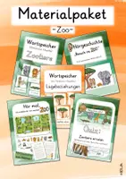 Vorschau - Spiele - Materialpaket_ Hörgeschichten & -übungen zum Thema Zoo samt Bildkarten - Deckblatt