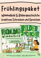 Vorschau - Arbeitsblätter - Frühlingspaket: Kreatives Schreiben und Sprechen - Deckblatt