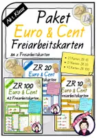 Vorschau - Stationenlernen - Materialpaket 84 FREIARBEITSKARTEN Rechnen mit GELD - Deckblatt