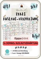 Vorschau - Spiele - Materialpaket RS: Dominos Auslautverhärtung dt/bp/gk - Deckblatt