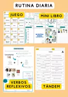 Vorschau - Arbeitsblätter - Materialpaket: La rutina diaria + Verbos reflexivos - Deckblatt
