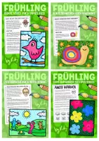 Vorschau - Arbeitsblätter - 4x Künstler Inspirierte Kunststunden im Frühling - Kunst Materialpaket - Deckblatt