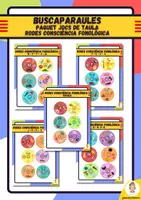 Vista previa - Unidades / Secuencias / Situaciones de Aprendizaje - BUSCAPARAULES: Paquet de jocs de rodes de consciència fonològica - Portada