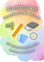 Vorschau - Fördermaterial/Inklusion - Materialpaket: Masseinheiten & Grössen - Deckblatt