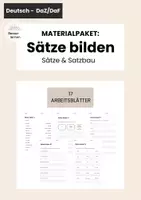Vorschau - Arbeitsblätter - Materialpaket: Sätze bilden Übungen - Deckblatt