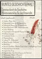 Vorschau - Stundenentwürfe - Materialpaket: Buntes Geschichtepaket - Deckblatt