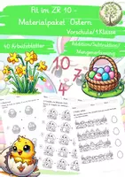 Vorschau - Arbeitsblätter - Materialpaket Fit im Zahlenraum 10 - Ostern - Deckblatt