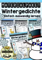 Vorschau - Arbeitsblätter - Materialpaket - Wintergedichte einfach auswendig lernen! - Deckblatt