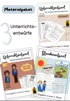 Vorschau - Stundenentwürfe - Materialpaket - 3 Unterrichtsentwürfe Personenbeschreibung / Einführung Verben / Briefe - Deckblatt
